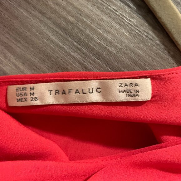 Zara Trafaluc | Women's Bright Pink Sleeveless Cocktail Dress Size Medium - Picture 6 of 6